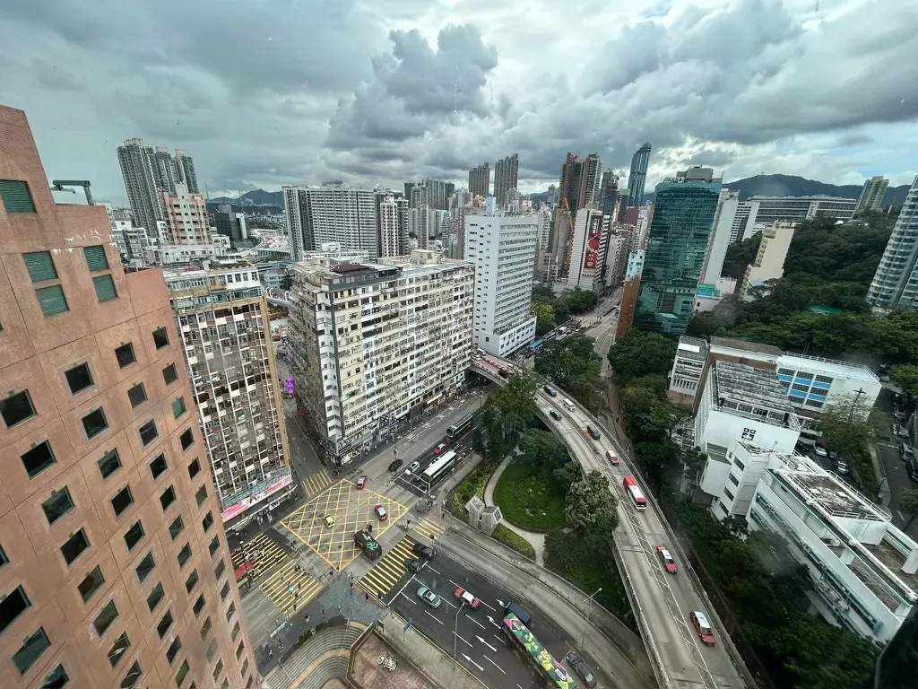Wide angle view of Jordan from our hotel