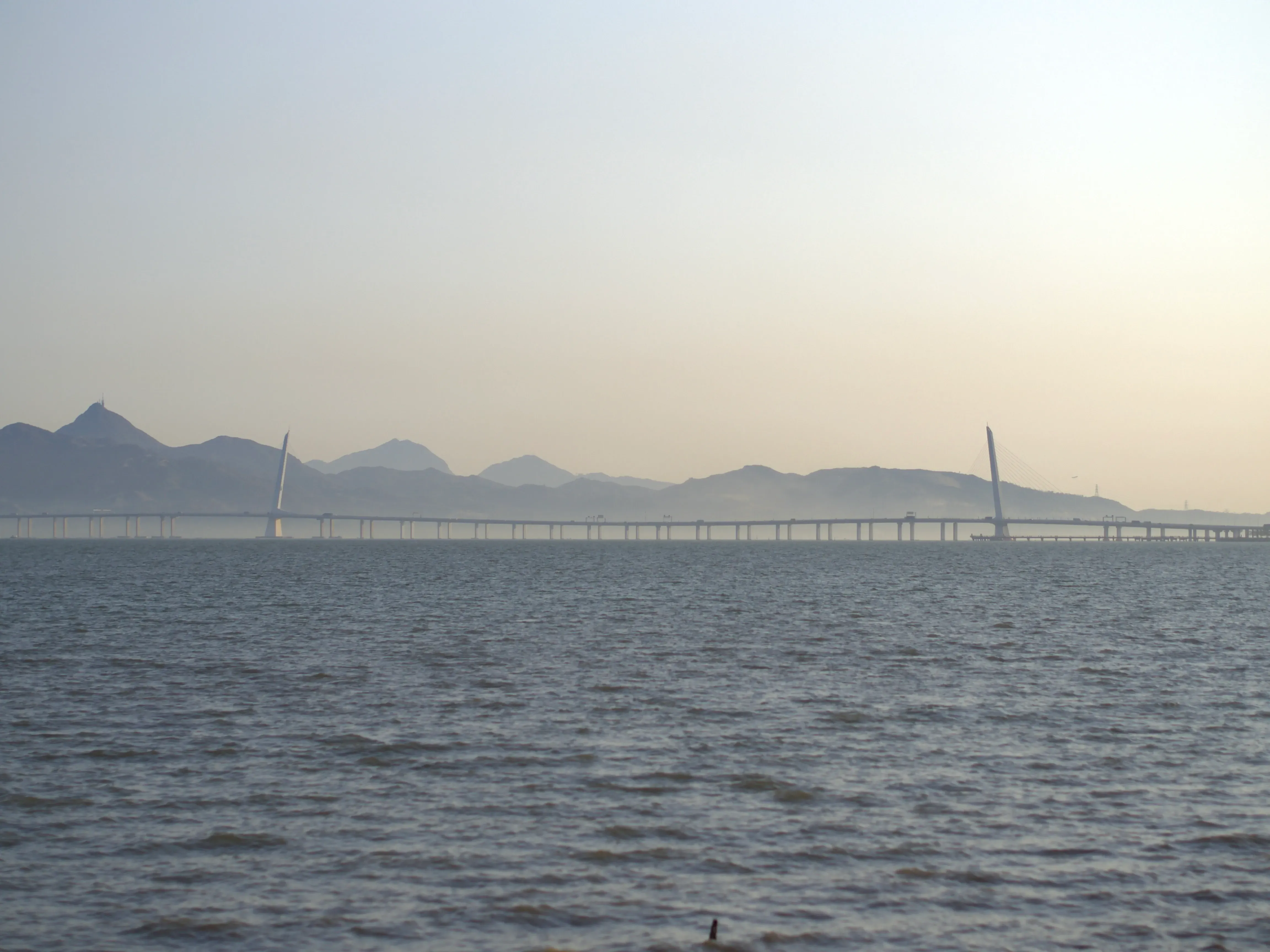 A shot of Shenzhen Bay Bridge